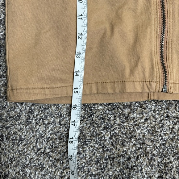 H&M Divided Beige Tan Zip Front Mini Skirt 8 - Picture 8 of 9